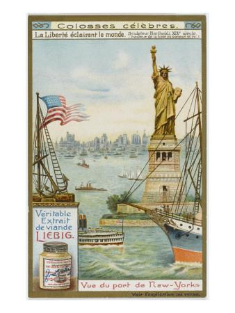 Foto Lámina giclée New York: Statue of Liberty in New York Harbour, 61x46 in. foto 757374