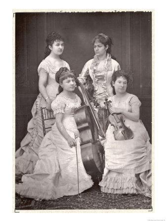 Foto Lámina giclée Quatuor Sainte-Cecile French String Quartet, Dosne, Meria-Mussa, Galatsin, Marie Tayau, 61x46 in. foto 816326
