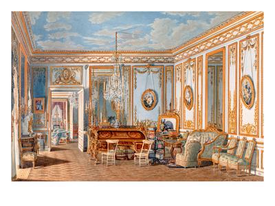 Foto Lámina giclée The Study of the Empress Eugenie at Saint-Cloud, 1860 (W/C on Paper) de Fortune de Fournier, 61x46 in. foto 824254