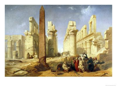 Foto Lámina giclée Touring Egyp, The Temple of Karnak at Luxor de Jacob Jacobs, 61x46 in. foto 946589