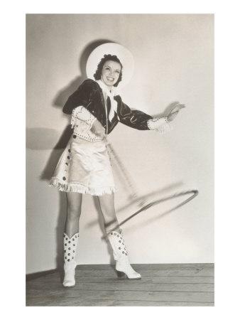 Foto Lámina giclée Trick Roper Cowgirl, 61x46 in. foto 685569