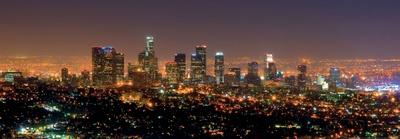 Foto Lámina Los Angeles Skyline at Night de Andy Z, 33x94 in. foto 560815