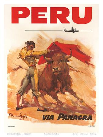 Foto Lámina Panagra Pan American-Grace Airways: Peru, c.1946 de Carlos Ruano-Llopis, 30x23 in. foto 969060