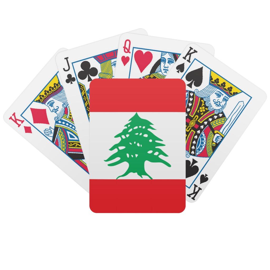 Foto Líbano - bandera libanesa Baraja Cartas De Poker foto 879896