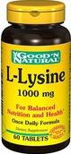 Foto l-lisina 1000 mg 60 comprimidos