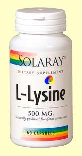 Foto L-Lysine - L-Lisina - Aminoácido - Solaray - 60 cápsulas [4940] foto 26040