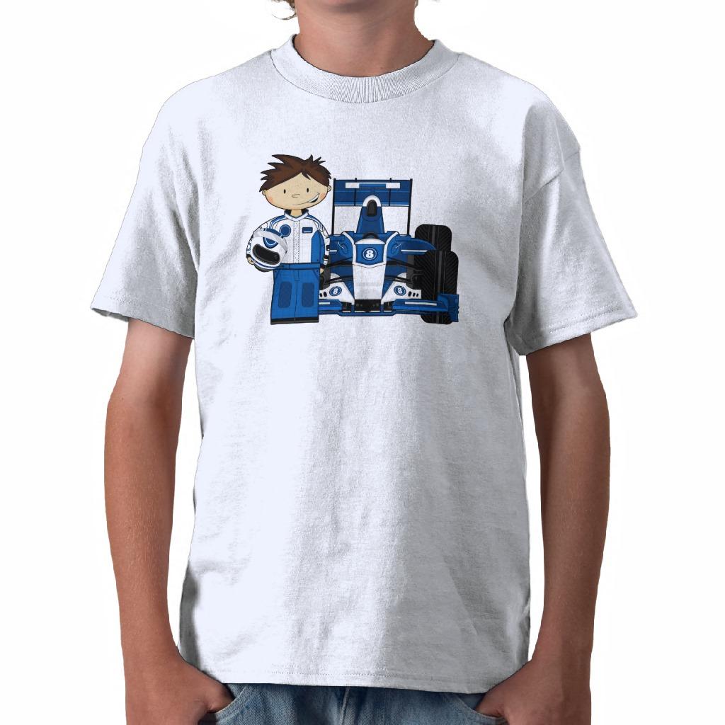Foto La camiseta de competición F1 del niño azul del co foto 860315