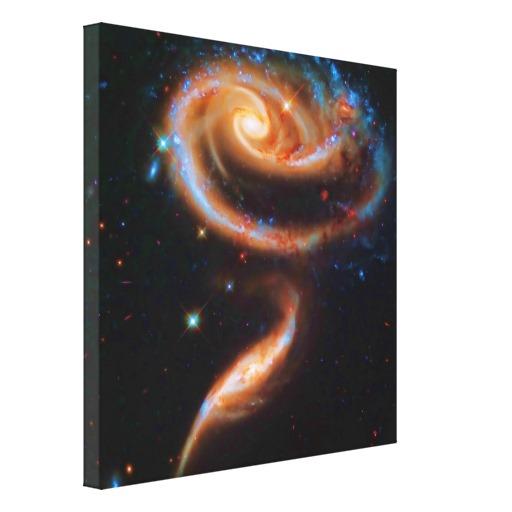 Foto Las galaxias color de rosa, Arp 273 Lienzo Envuelto Para Galerías foto 661892