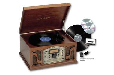 Foto Lauson-cl123 tocadiscos vinilo casette cd/ mp3 radio usb