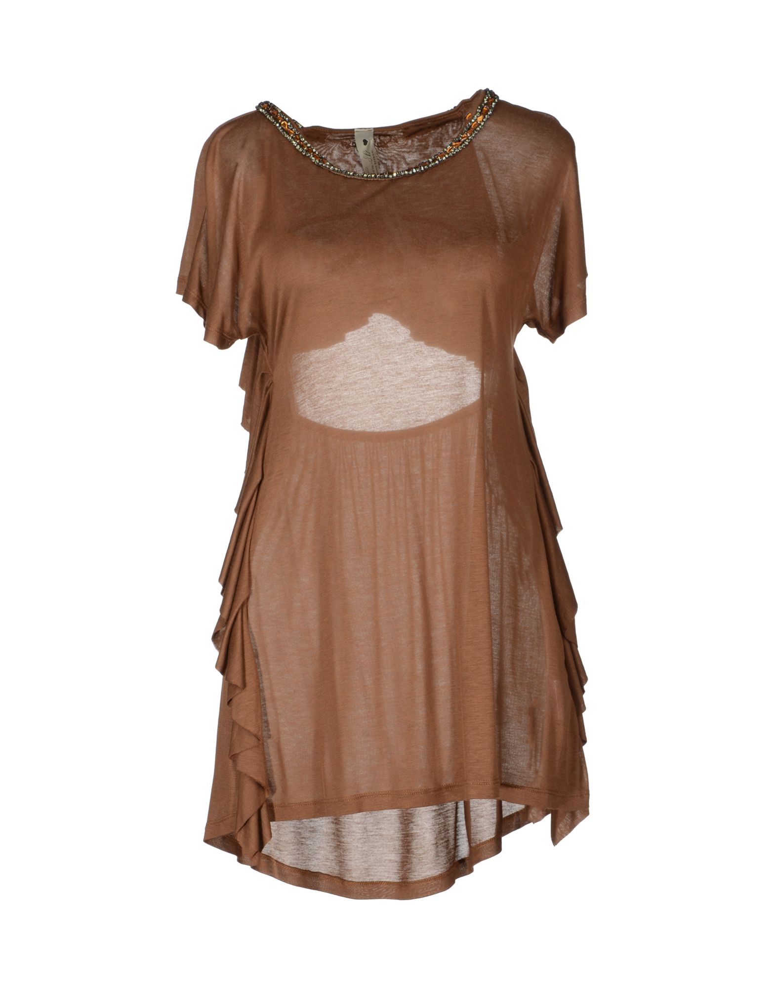 Foto Le Coeur De Twin-Set Simona Barbieri Camisetas De Manga Corta Mujer Caqui