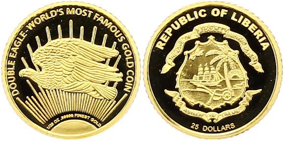 Foto Liberia 25 Dollars Gold 2005