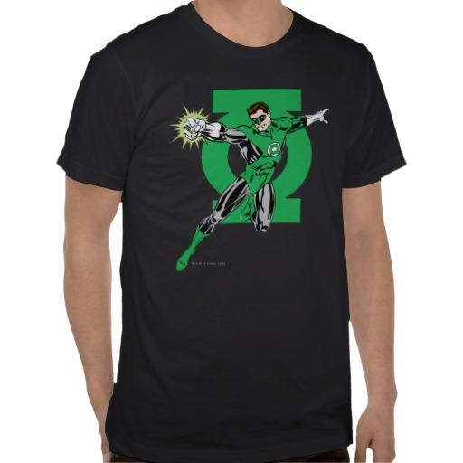 Foto Linterna verde con el fondo del logotipo Camiseta foto 528533