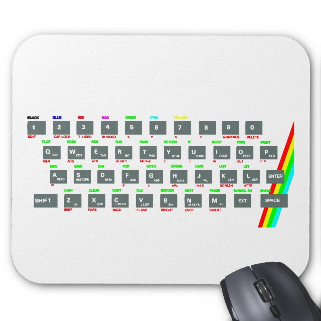 Foto Llaves de teclado del espectro de Sinclair ZX Alfombrillas De Raton foto 931666