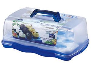 Foto Lock & Lock Square Cake Storage Box with Cup Cake Caddy - 10L