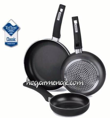 Foto Lote Tres Sartenes Monix Resistent 18 + 22 + 26 Cms.