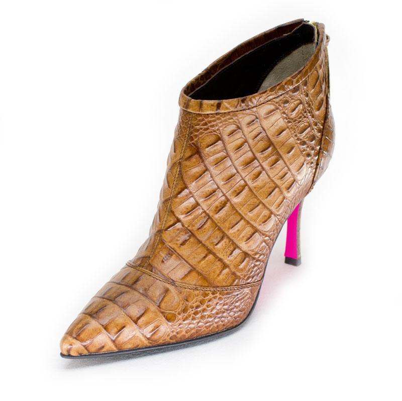 Foto Luciano Padovan Brown Cocco Batagay Ankle Boot Shoes foto 226459