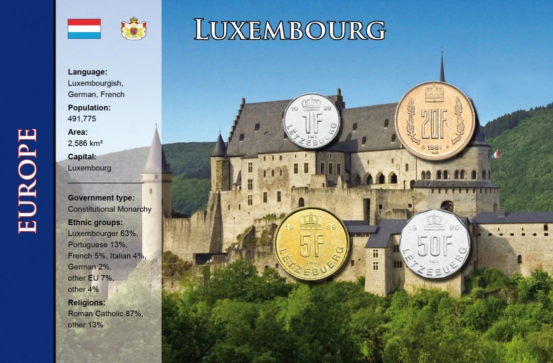 Foto Luxemburg 76 Franc 1988-1990