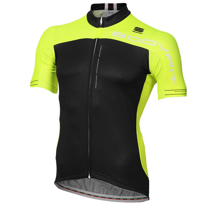 Foto Maillot mangas cortas Sportful Bodyfit Pro Team negro-amarilla fluo