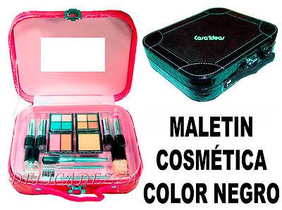 Foto Maletín De Cosmética Color Negro Hermoso Maletín De Piel Maletín De Maquillaje foto 892324