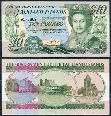 Foto Malvinas  Falkland Islands 10 Libras 1986 Pick 14  Sc / Unc foto 550900
