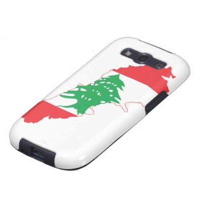 Foto Mapa de la bandera de Líbano Samsung Galaxy Siii Funda foto 318203