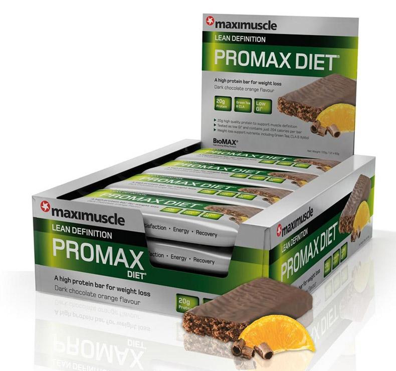 Foto Maximuscle Promax Diet Barritas - 12 x 60gr chocolate-naranja foto 700517