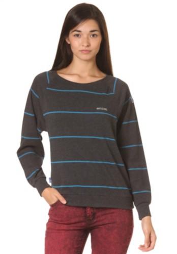 Foto Mazine Womens Basic Striped Sweat black mel. / ink blue