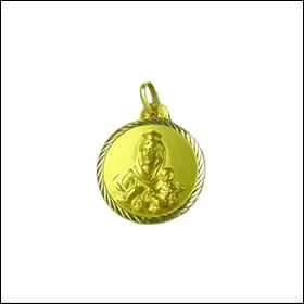 Foto Medalla escapulario Virgen del Carmen oro g