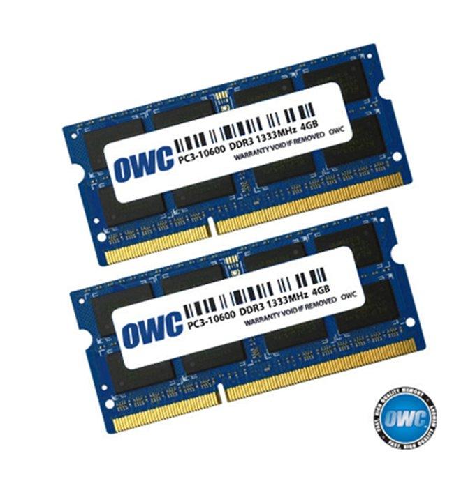 Foto Memoria Mac OWC 8GB (2x4GB) SO-DIMM DDR3 1333MHZ foto 283918