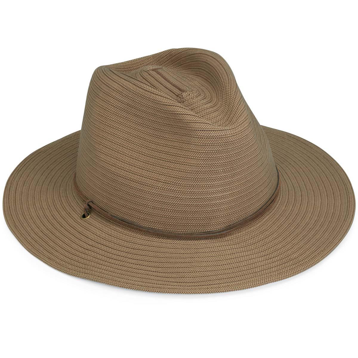 Foto Mens Wallaroo Jasper Hat Brown Check UPF50+