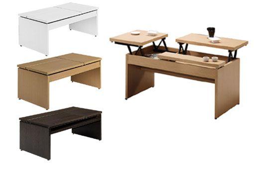 Foto Mesa de centro elevable con 2 bandejas independientes. Tres colores a elegir. foto 121230