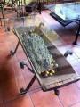 Foto Mesa de Centro Larga de Cristal con Artesa