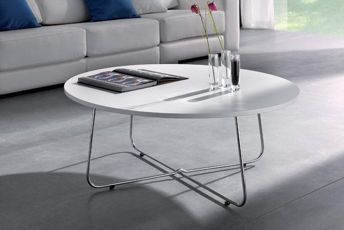 Foto Mesa de centro redonda blanca oferta