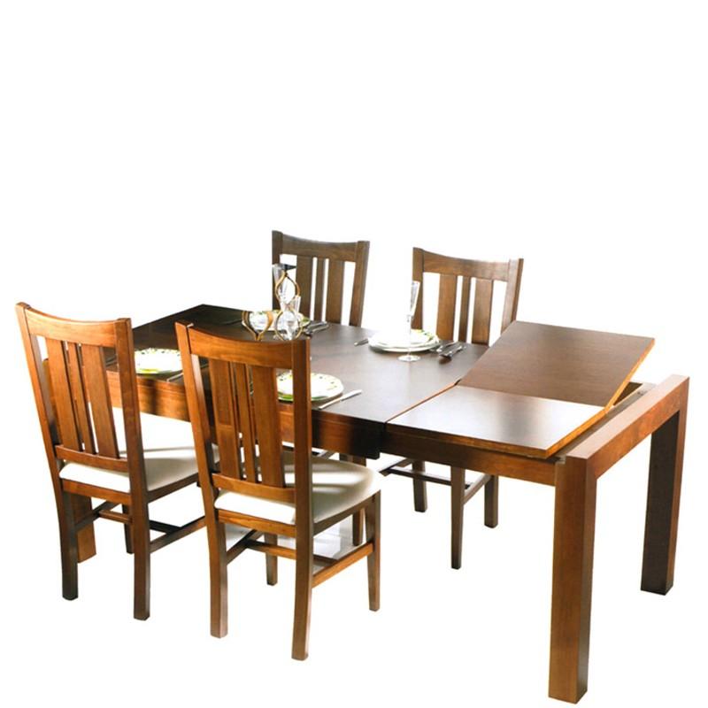 Foto Mesa de comedor extensible, realizada en madera de pino macizo. foto 341088