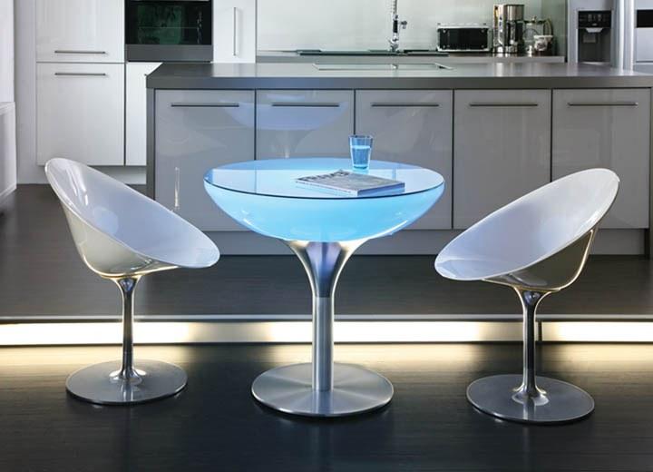 Foto Mesa iluminada lounge de 75cms, leds colores foto 502298