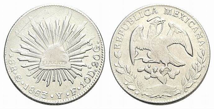 Foto Mexiko 8 Reales 1863
