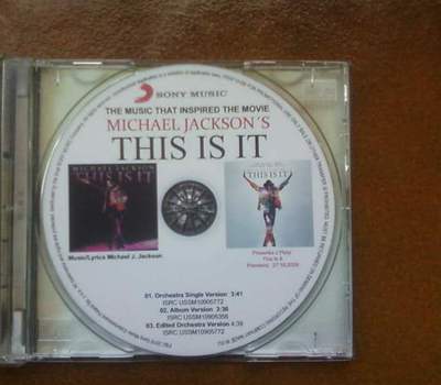 Foto Michael Jackson - This Is It Promotional Advance Promo Cd From Sony Music foto 185588