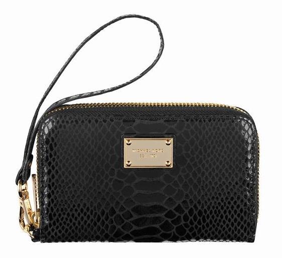 Foto Michael Kors Exclusive Black Snake-Embossed Leather iPhone 5 4S...