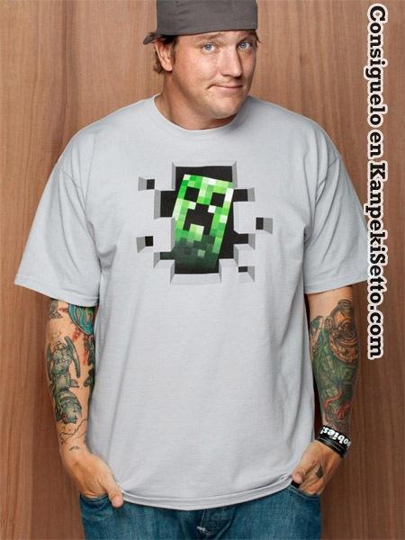 Foto Minecraft Camiseta Creeper Inside Talla Xl foto 943586