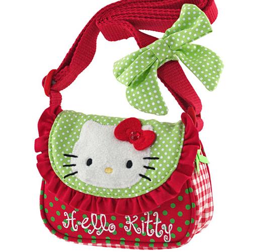 Foto Mini bandolera roja y verde Hello Kitty