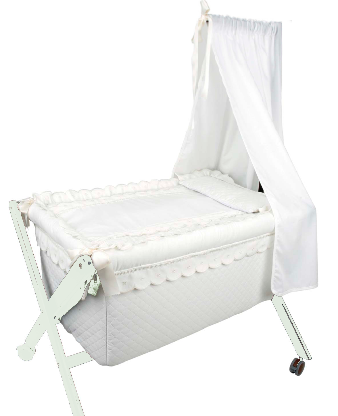 Foto Minicuna De Bebé Con Dosel Lucero Beige - Estructura Blanca foto 948440