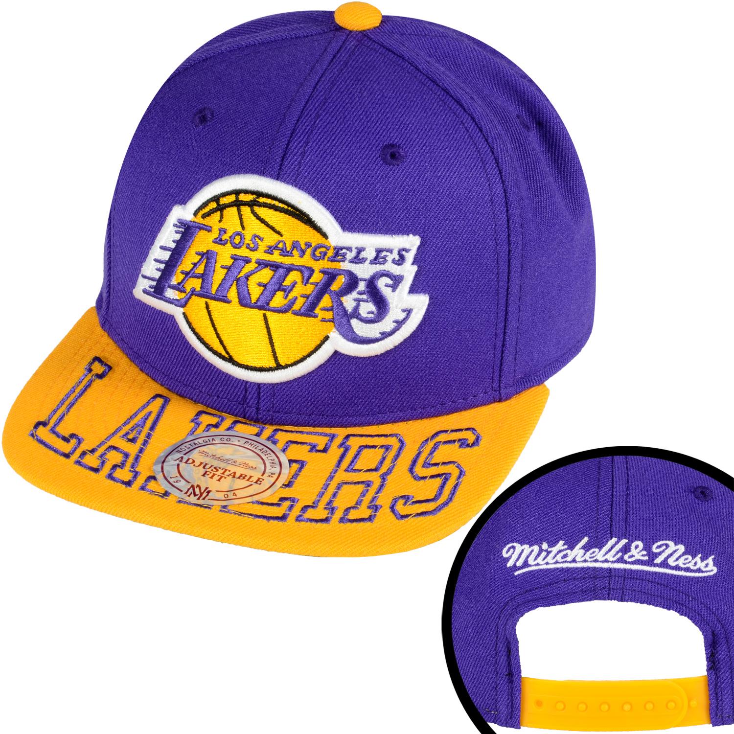 Foto Mitchell & Ness Visor Hit Los Angeles Lakers Hombres Snapback Cap P...
