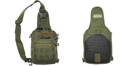 Foto Mochila Bandolera Tactica Verde Oliva Camping Airsoft Caza Moto Militar Campo foto 931369