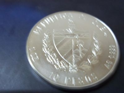 Foto Moneda De Cuba 10 Pesos 1 Onza De Plata Pura 999mm foto 612901