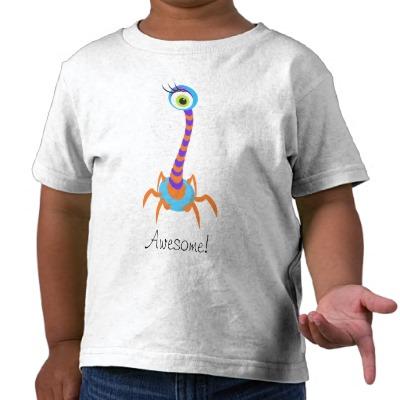 Foto Monstruo lindo de la camiseta blanca del niño impr foto 356562