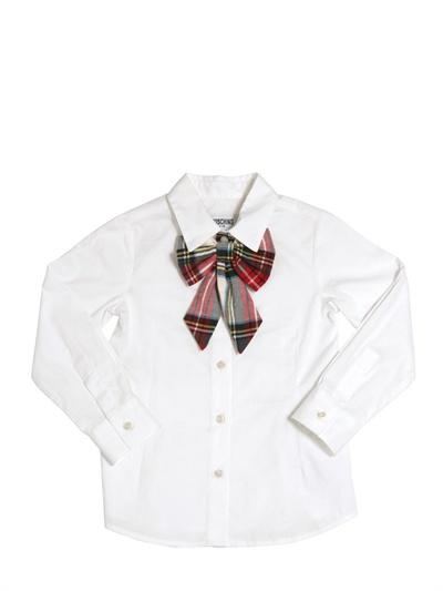 Foto moschino kid camisa de algodón popelina ajustada