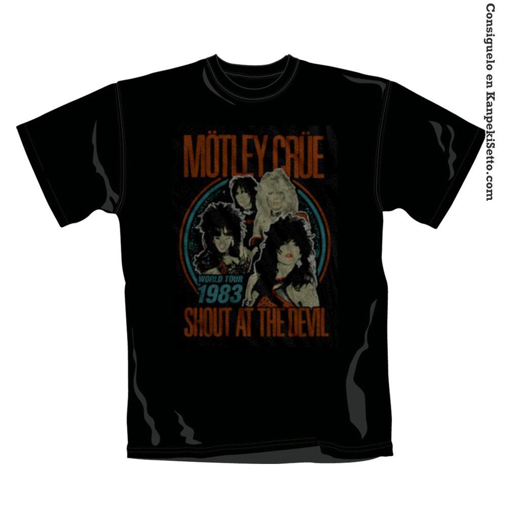 Foto Motley Crue Camiseta Vintage World Tour Devil Talla Xl