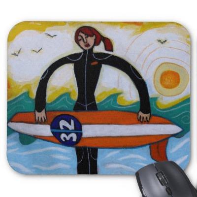 Foto Mousepad del chica de la persona que practica surf foto 303841