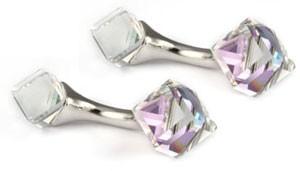 Foto Mousie Bean Vitrail Cube Crystal Cufflinks - Multi-colour