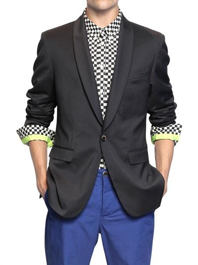 Foto msgm chaqueta de lana fresca a un botón